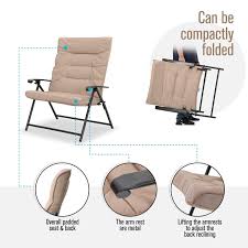 Mf Studio Padded Folding Bistro Set 3 Pcs Adjustable Patio Reclining Lounge Chairs Outdoor Furniture Beige Walmart Com In 2020 Outdoor Chairs Lounge Chair Outdoor Bistro Set