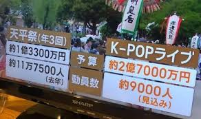 何度か天平祭に行っていますが、動員のわりにあまり盛り上がっていない気はします。 会場の平城宮跡があまりアクセス良くない等、色々な理由が考えられます。  極めて漠然とですが、K-popイベントを開催するなら天平祭に絡めて、ちゃんと歴史的なイベントに即したもので ...