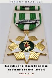 The first stripe is 1/16 inch of gherkin green followed by 3/16 inch of white, 5/16 inch of gherkin green. Republic Of Vietnam Campaign Medal With Device 1960 Etsy Medals Vietnam Campaign