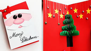 One impressive, handmade christmas card. Diy Christmas Pop Up Cards Handmade Christmas Greeting Cards Youtube
