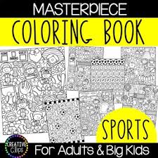 Painting online or after to print drawings can be a great help for kids and toddlers to discover their creativity. Sports Coloring Pages Masterpieces Made By Creative Clips Tpt