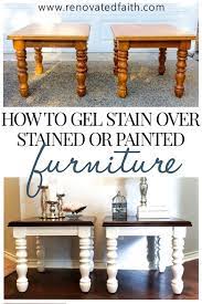 Stain penetrates the wood, it seeps into the wood and stains the grain without covering it up. Easiest Gel Stain Over Stain Technique How To Gel Stain Over Paint