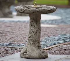 Genuine yorkshire stone bird bath hand carved £168 sundial jardiniere paving etc. Borderstone Ivy Sundial Bird Bath Gardensite Co Uk