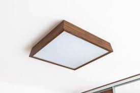 Wood ceiling light fixture, lotus flower pendant light, ceiling lamp, lotus chandelier, wooden lamp shades vintage, led bulb included us/eu. Distinct Square Wooden Ceiling Light Trilum