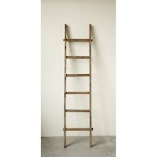 You can paint or stain the ladder to highlight the natural look of the wood. Bathroom Towel Ladder Birch Lane