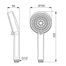 IDEALRAIN ALU+ РЪЧЕН ДУШ BD580AA - Баня Екстра