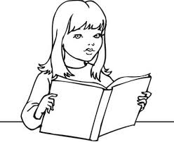 Niños Leyendo Para Colorear