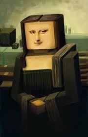 Mona Lisa Minecraft Style From Sebastian S Playground Mona Lisa Art Parody Minecraft Art