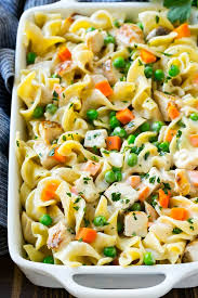 What's more comforting than saucy chicken over buttered egg noodles?? Chicken Noodle Casserole Dinner At The Zoo