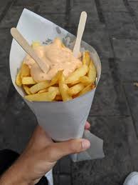 French fries (or rather belgian fries) arrived in the us in the late 1700s. I Ate Belgian Frites With Samourai Sauce Food