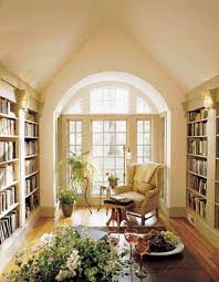How To Make A Vaulted Ceiling More Cozy Home Libraries Home Home Library