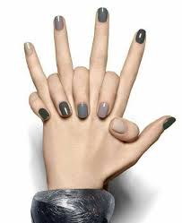 Dark and light grey nails. Grey Light To Dark Nail Art Minimalist Nails Trendy Nails Minimalist Nail Art