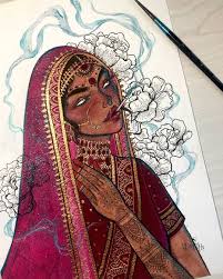 Crown The Brown The South African South Asian Artist Darshini Chetty South Asian Art Culture Art Painting Of Girl