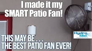 Our decobreeze oscillating outdoor floor fans will add comfort and ambiance to your porch, patio or outdoor livin. Hydromist The Powerful Patio Fan Ultra Quiet Oscillating Misting Fan Youtube