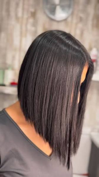 A Line Bob Haircut • 1K reels on Instagram
