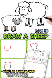 I'm so soft that i don't even need a pillow! How To Draw A Sheep Step By Step Sheep Drawing Tutorial Easy Peasy And Fun