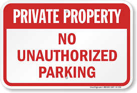 Maybe you would like to learn more about one of these? Private Property No Unauthorized Parking Sign Sku K 1155