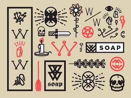 Witchy Washy Flash Sheet Sticker Design Branding Design Logo Typography Logo