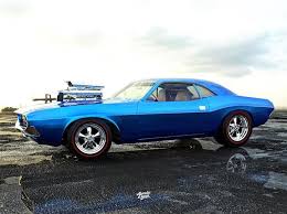 Image result for Bright Blue 1970 Challenger