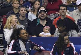 Alexis olympia is a total natural in front of the camera as she smiles with her. Serena Williams Turns Her Comeback Match Into A Family Affair With Five Month Old Daughter Cheering Her On