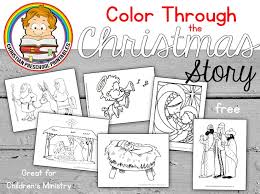 Poinsettia (christmas plant) and christmas bells ; Christmas Story Bible Coloring Pages The Crafty Classroom