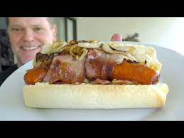 Cheese Stuffed Bacon Wrapped Kransky Hot Dog On The Bbq - How To Cook -  Youtube
