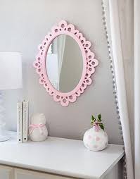 Long mirror for girls room. Light Pink Wood Lace Wall Mirror For Girls Room Decorations Amazon Ca Everything Else