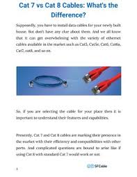 You can trust network telecom to offer your business expert advice and. Cat 7 Vs Cat 8 Cables What S The Difference By Sf Cable Inc Issuu