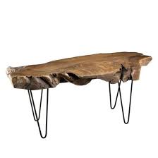 table basse teck pieds epingle 118x52 cm jaipur bois naturel pier import la redoute table basse teck table basse table basse bois