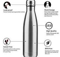 Amazon.com: Gteller Double Wall 18/8 Stainless Steel Vacuum Cola Shape  Bottle, Narrow Mouth Thermo Flask Keeping Warm and Cold 350ml 500ml 750ml  ...