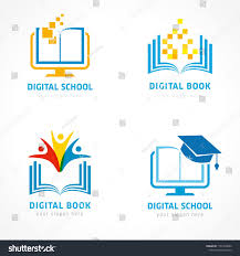 Set Of Online Education Logo Template Online Learning Pixel Open Book Communication People Digital Educati Learning Logo Education Logo Graphic Design Logo