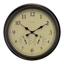 Check spelling or type a new query. 24 Outdoor Indoor Wall Clock With Thermometer And Humidity Weathered Bronze Finish Acurite Target