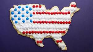 Image result for cookies shaped like the usa