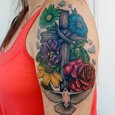 Winged cross tattoo design for upper back. Tattoos Design Ideas 32 Best Attractive Cross Tattoos Design Ideas For Girls