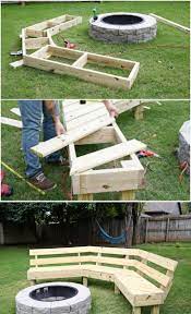 This Guy Teach You How To Diy Curved Fire Pit Bench With 125 Hgnv Com Diy Backyard Fire Pit Bench Backyard Projects