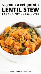 Sweet Potato Lentil Stew Recipe Sweet Potato Lentil Lentil Recipes Lentil Stew