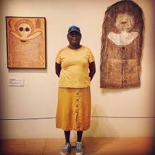 Waringarri Aboriginal Arts Knowledge Passed Down Through The Generations Kalumburu Artist Angelina Boona Karadada At The National Gallery Of Australia Canberra Last Year Standing Proudly Between Wandjina Paintings By Her Parents