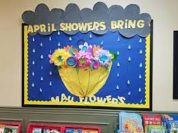 Birthday Bulletin Board Ideas For Office April Showers Bring May Flowers Bulletin Board Flower Bulletin Boards Bulletin Boards Classroom Door Preschool Bulletin