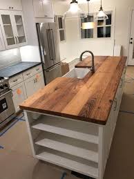 I had friend ask me to build a 6x3 ft butcher block countertop out of soft maple. Free Shipping Reclaimed Wormy Chestnut Butcher Block Etsy