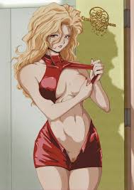 Retro Red Dress Onna Shachou - Golden Boy Hentai Art by Qualon | Laravel