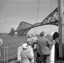 ArchiveTransport from South Queensferry. Cars and passengers are pictured  crossing the Firth of Forth