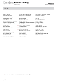 karaoke song list by jrite2 - Issuu