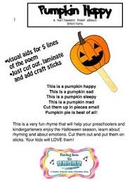 Great Halloween Poem With Visuals To Use In Kindergarten Or Preschool Work On Rhyming And Emotions Happy Poems Halloween Preschool Thanksgiving Activities