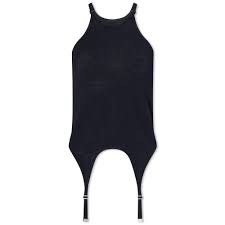Dion Lee Hoisery Mesh Garter Tank Top Navy End