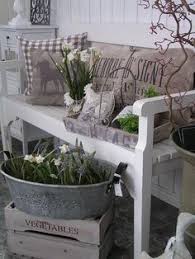Afbeeldingsresultaat Voor Osterdeko Hauseingang Modern Shabby Chic Terrasse Terrasse Dekor Wohnen Und Garten
