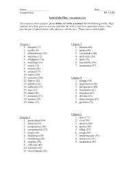 Lord Of The Flies Vocabulary List Pages 1 3 Flip Pdf Download Fliphtml5