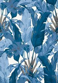 Travelers Palm Navy And White T10126 Collection Tropics From Thibaut Palm Wallpaper Tropical Wallpaper Landscape Wallpaper