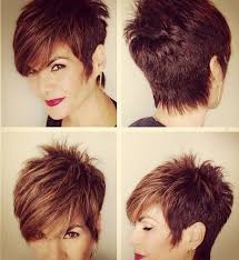 Short women's haircut with a side design. Pin On Hair