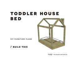 When choosing a toddler bed, i wanted something low to the floor, so that the baby could easily get in and out without falling. Free Diy Furniture Plans How To Build A Toddler House Bed The Design Confidential