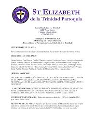 Santa Elizabeth de la Trinidad Boletin 10-11-20